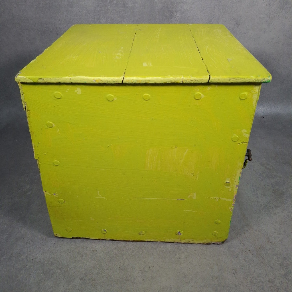Vintage English Meat Safe, Food Safe, Food Cabinet Painted Green
