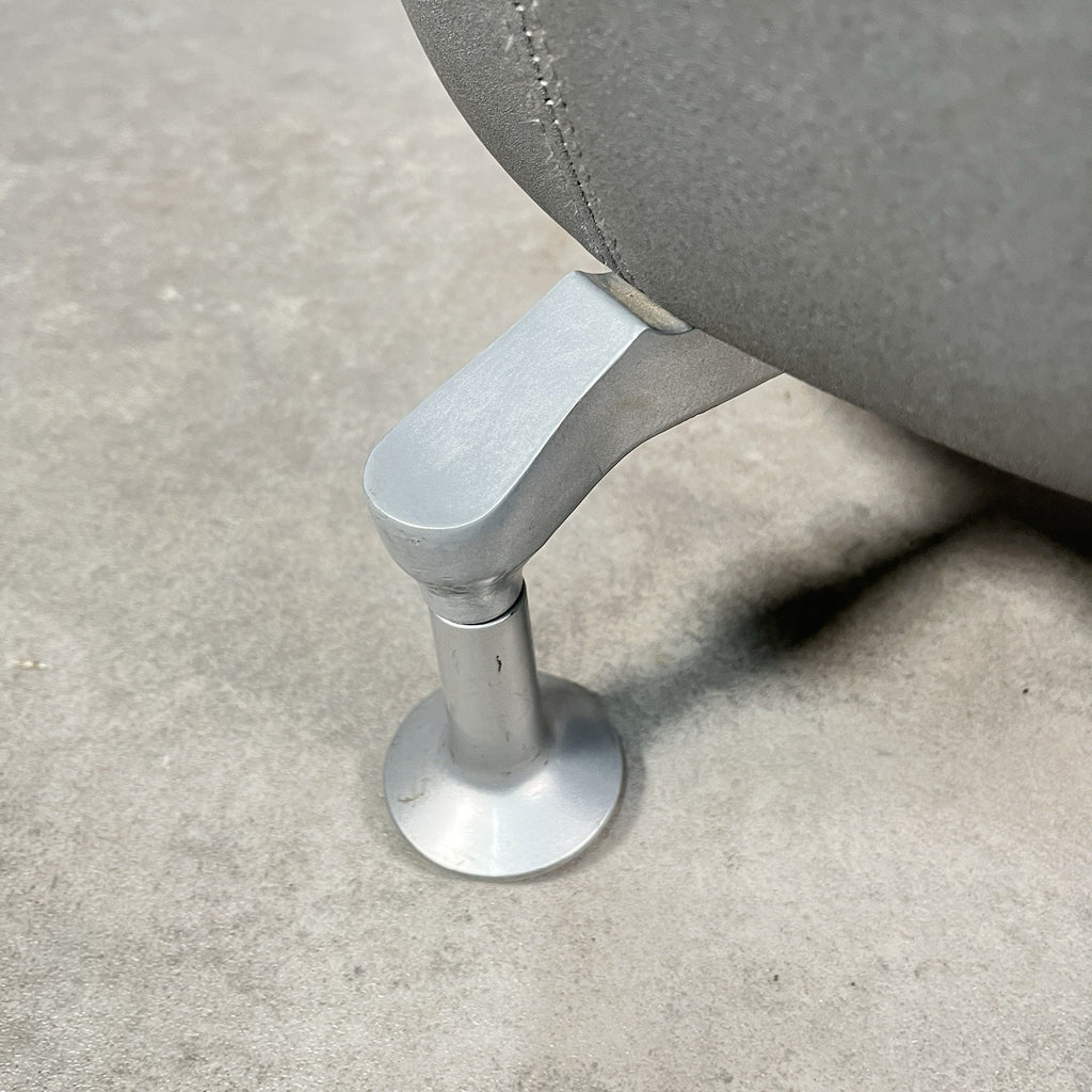 Orangebox POINT-S Soft Seating Ottoman | Grey Fabric | Aluminium Legs | 2012 | Used | UK Made