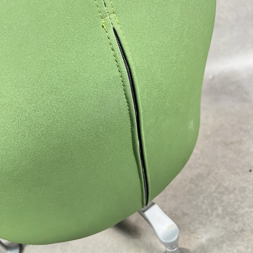 Orangebox POINT-S Soft Seating Ottoman | Green Fabric | Aluminium Legs | 2012 | Used | UK Made