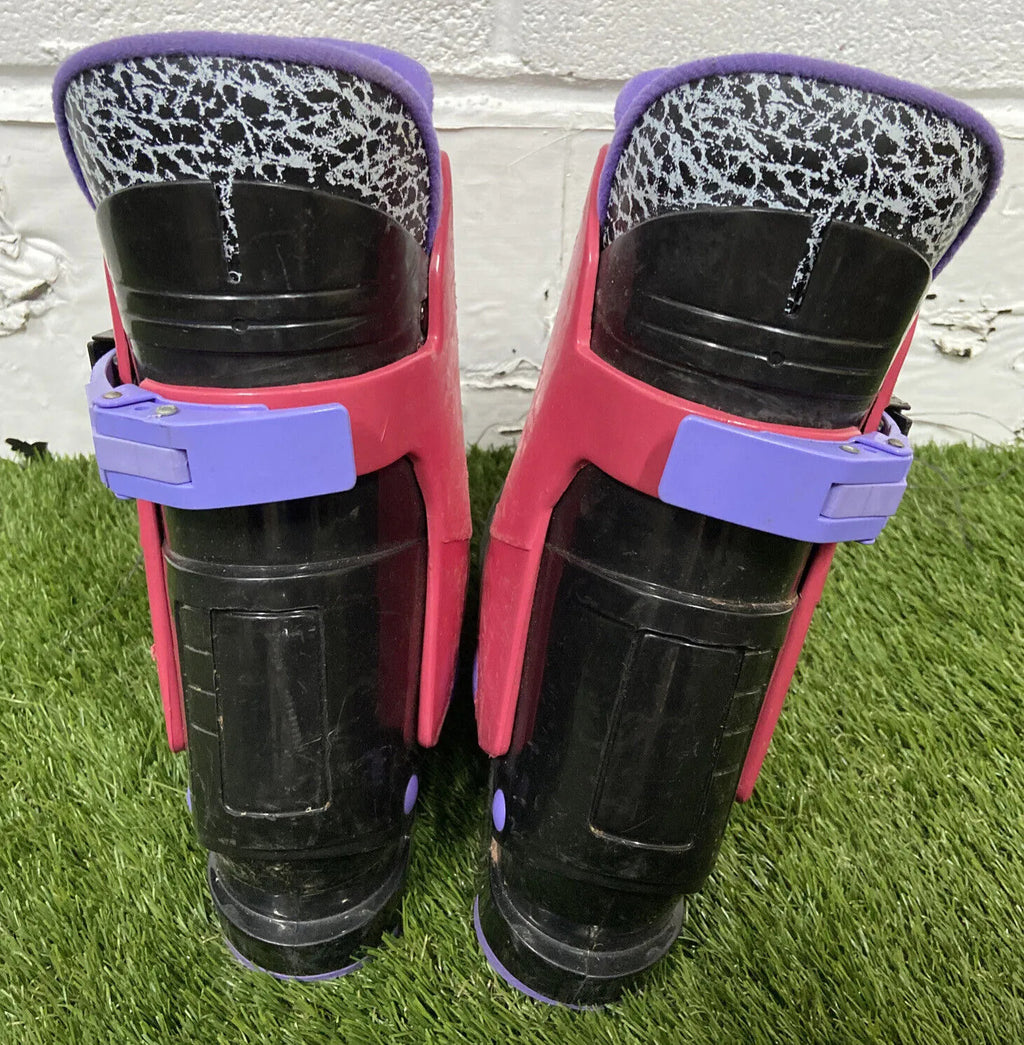 Munari Tech Color MS 22 Vintage 1990s Ski Boots - Black, Rubin & Violet - MP 25 / UK 6.5 - Made in Italy - Boxed
