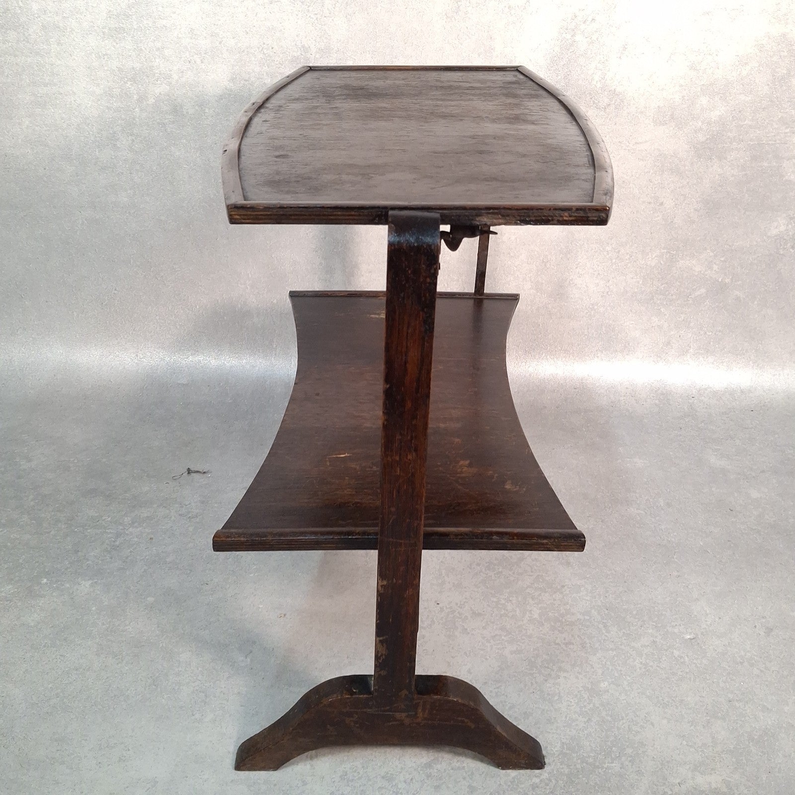 Vintage Art Deco Folding Two‑Tier Side Table / Fire Screen Plant Stand Prop