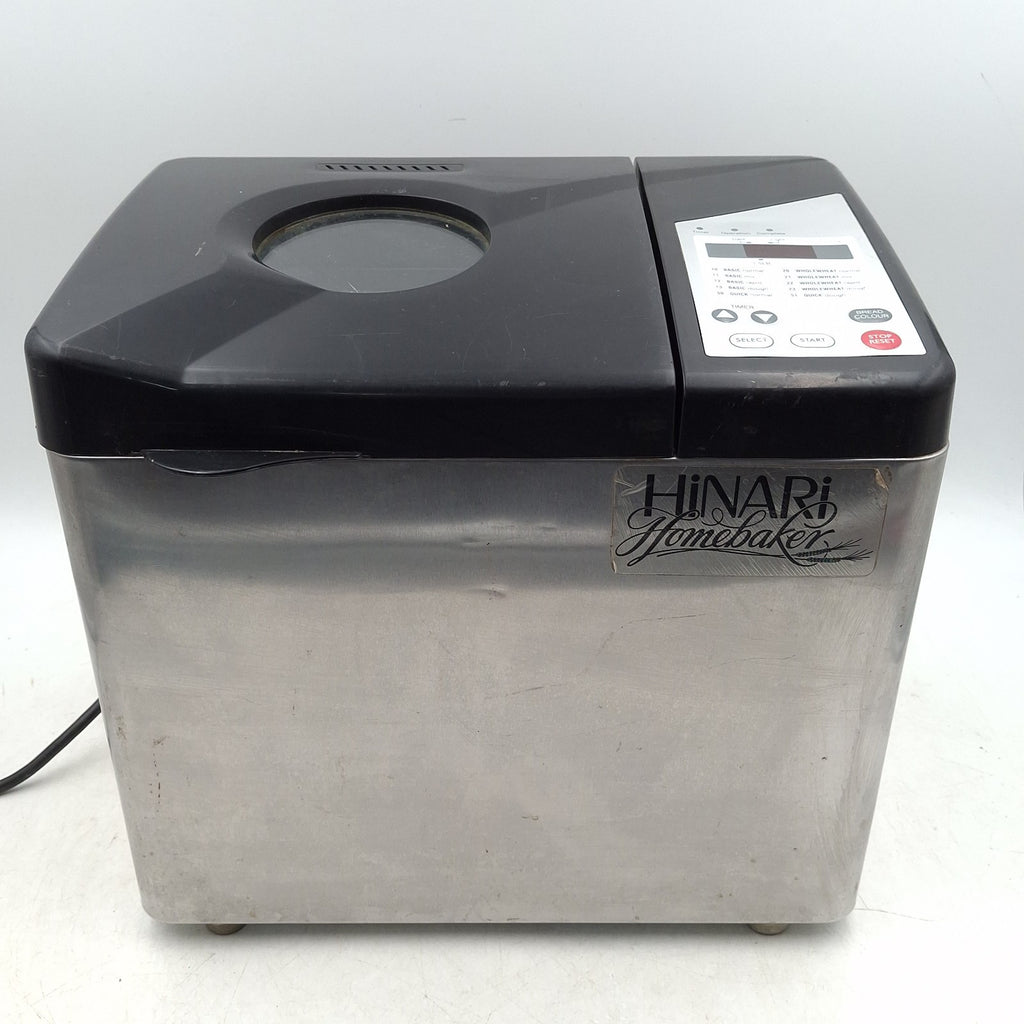 Hinari Homebaker Bread Maker Machine HB164SS - Silver & Black - Factory Reconditioned - Used