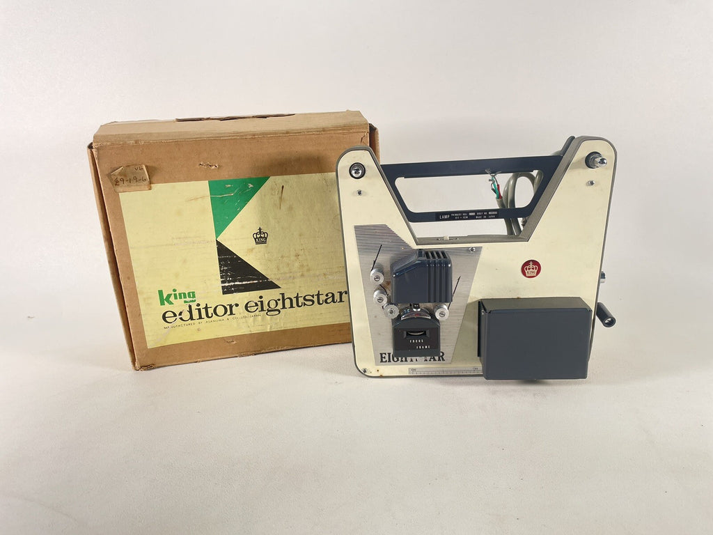 King Eightstar 8mm Film Editor / Viewer - 6V 10W Lamp - Made in Japan - 1960s Vintage - With Original Box - Pre-Owned