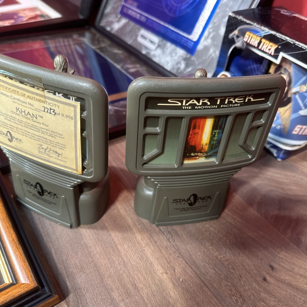 Star Trek Trading Cards Film Cells Framed Photos Etc Collectable Bundle