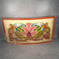 Antique Victorian Fairground Ride Panel | Hand-Painted Curved Timber | c.1890-1915 | Used