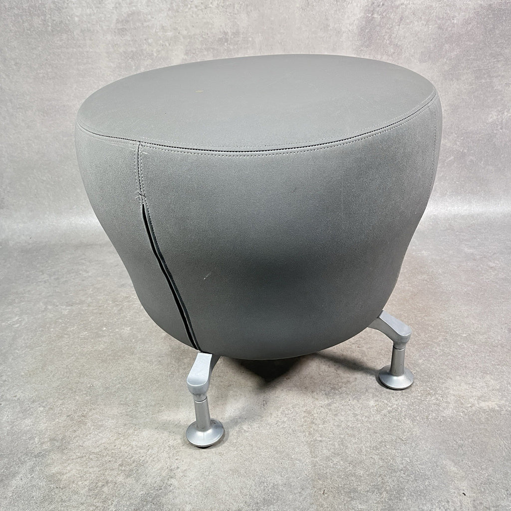 Orangebox POINT-S Soft Seating Ottoman | Grey Fabric | Aluminium Legs | 2012 | Used | UK Made