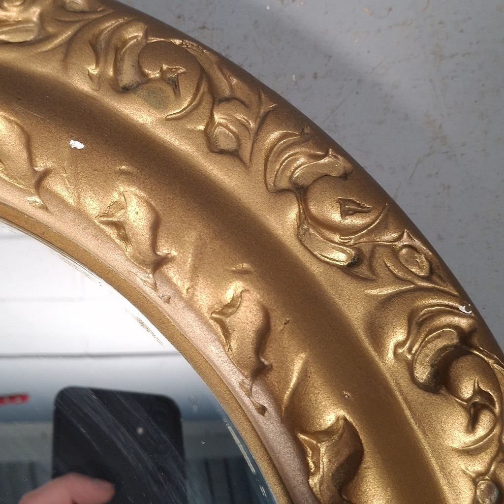 Vintage Shellcraft Convex Wall Mirror | Ornate Frame | 40cm | Made in England