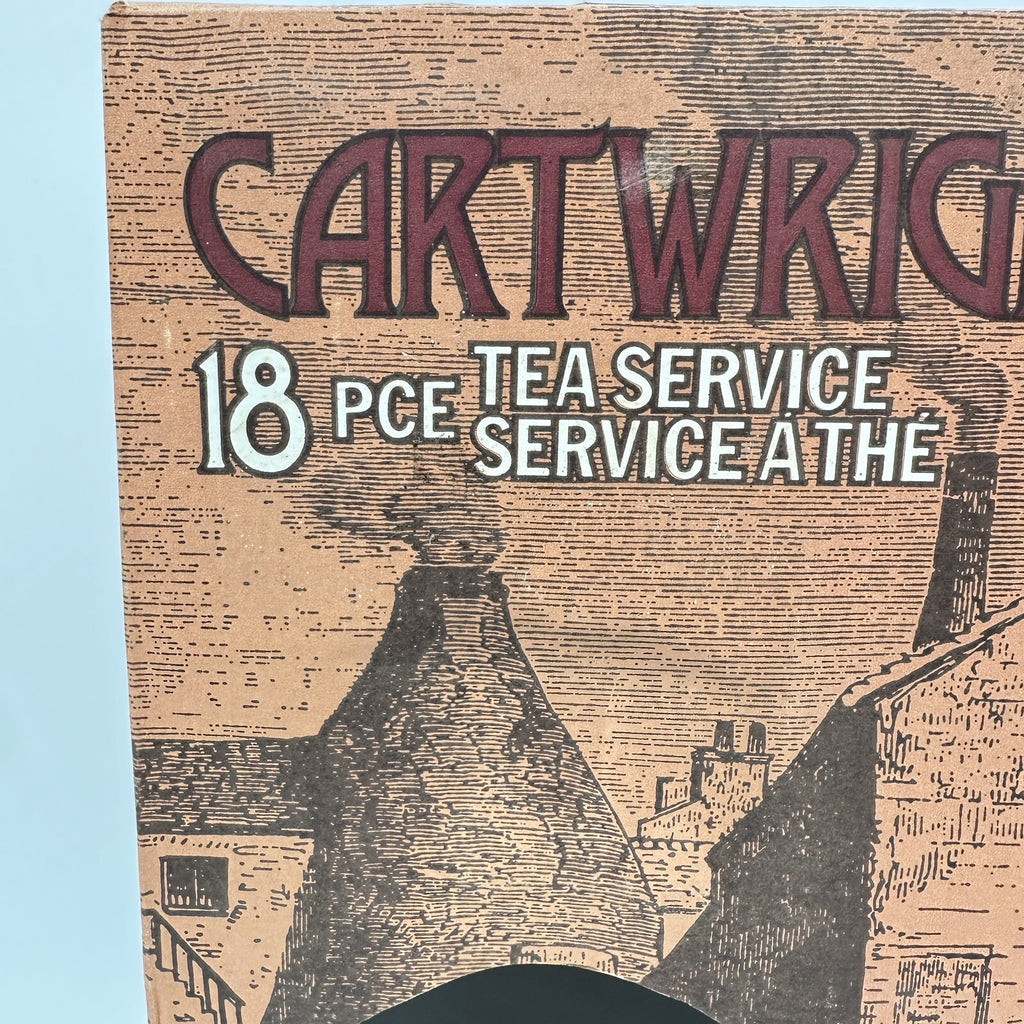 Cartwright & Edwards 18 Piece Tea Service - Dark Brown Glaze - Stoke-on-Trent - New Old Stock - Vintage