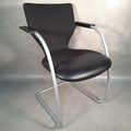 Orangebox X10-CA Cantilever Chair Black Fabric Office/Meeting Chair – UK Made