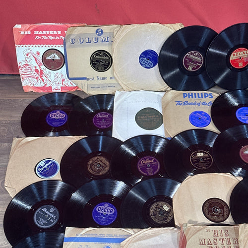 78 RPM Shellac Gramophone Records | Job Lot of 86 | 10" | Mixed Genre | Used Unchecked