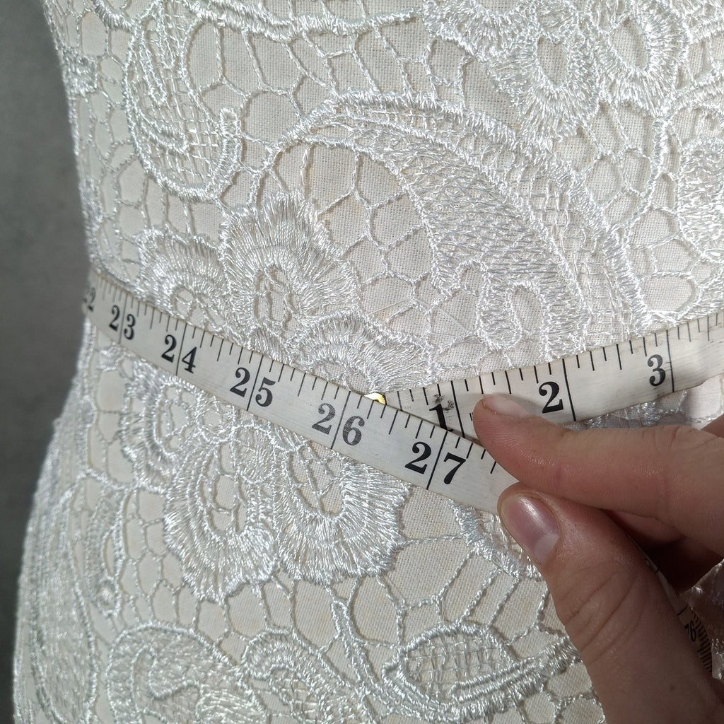 Dressmakers Mannequin Display Lace Covered Female Stand White Shabby Chic