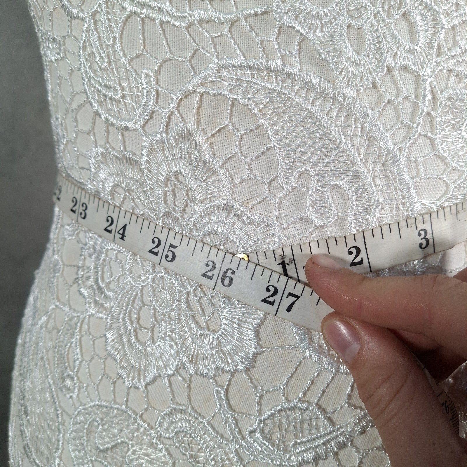Dressmakers Mannequin Display Lace Covered Female Stand White Shabby Chic