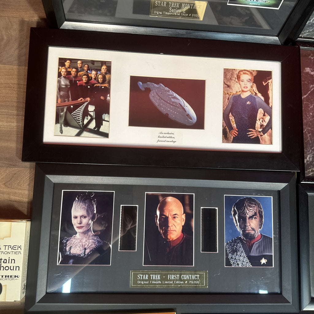Star Trek Trading Cards Film Cells Framed Photos Etc Collectable Bundle