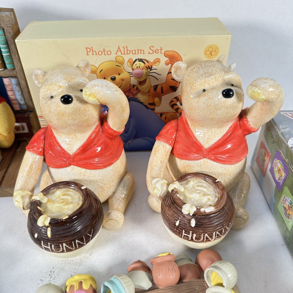 Winnie Pooh Bundle Book Ends Deceptive Played Piggy Banks Photo Frame Etc