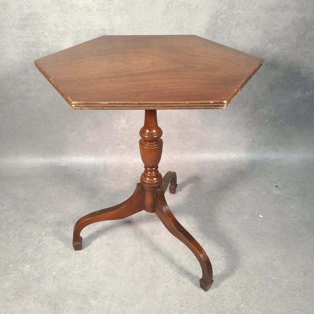 Wine Table Bevan Funnell Reprodux Mahogany Hexagonal Pedestal Tripod Base