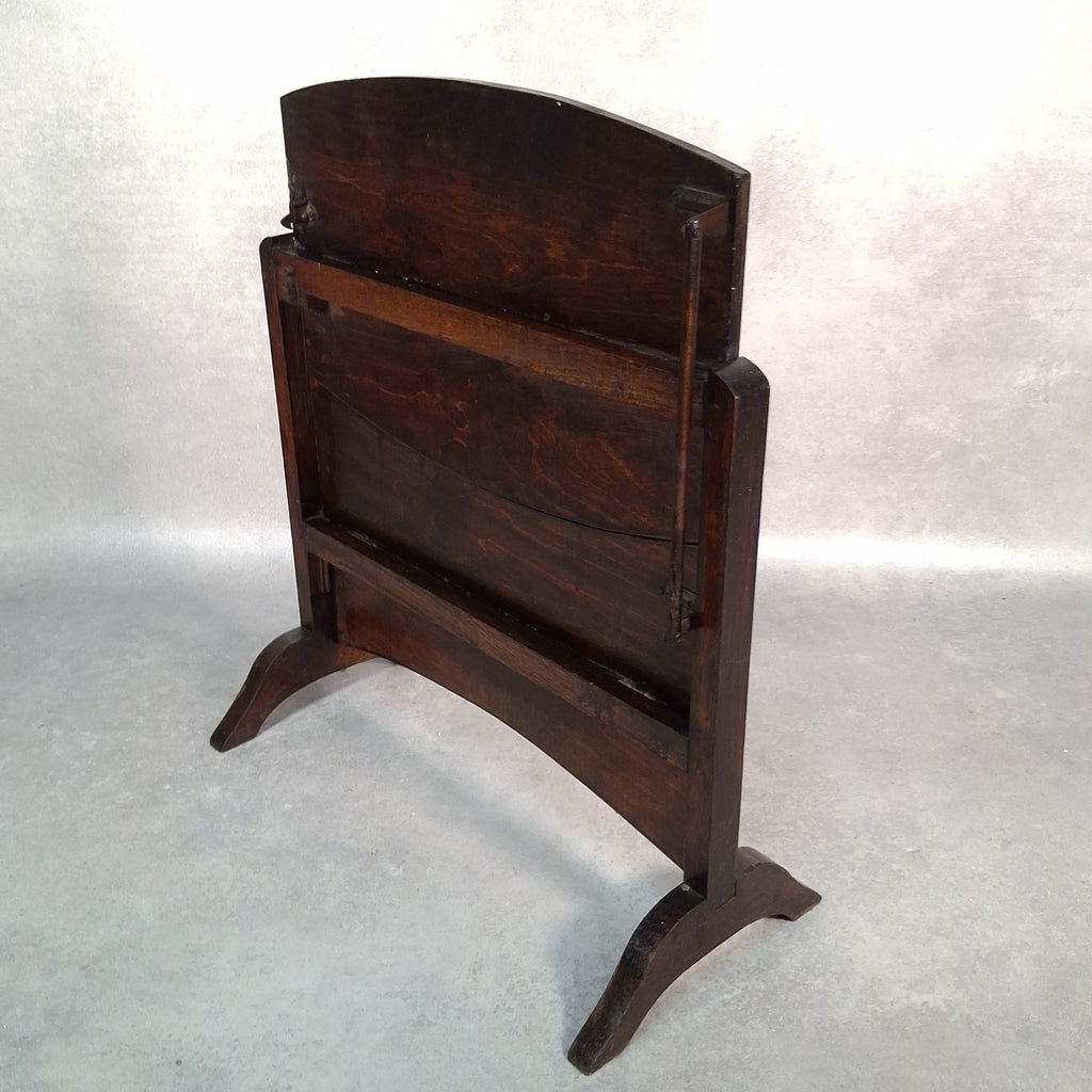 Vintage Art Deco Folding Two‑Tier Side Table / Fire Screen Plant Stand Prop