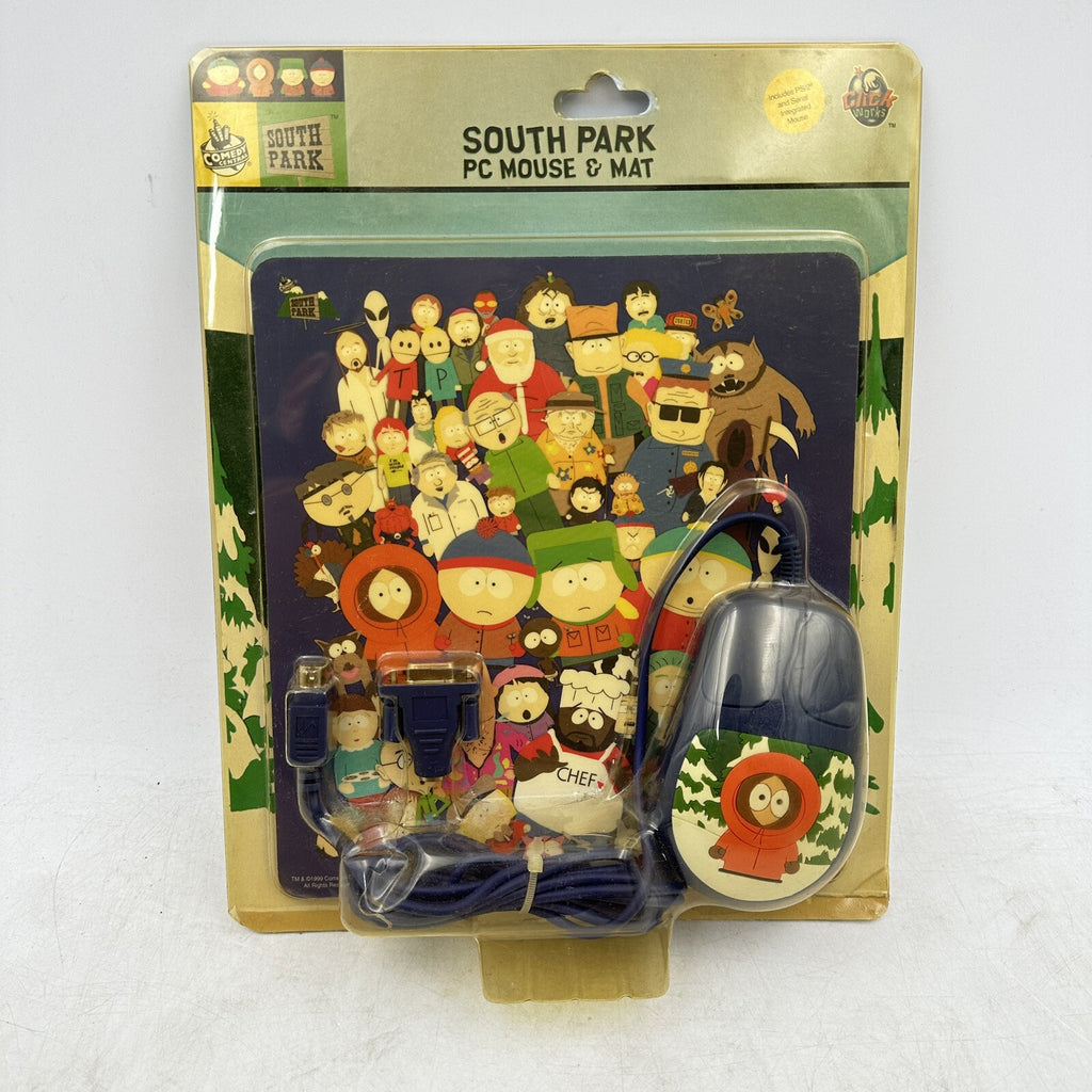 South Park PC Mouse & Mat Set 1999 - ClickWorks / Click Works - Comedy Central - New Old Stock