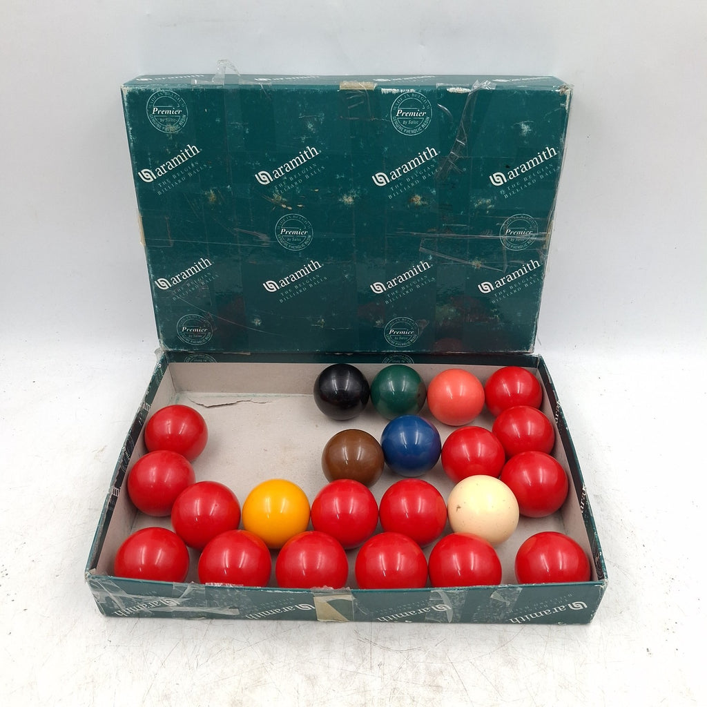 Aramith Premier Snooker Balls Full Set 2 1/16" - Made in Belgium - Used