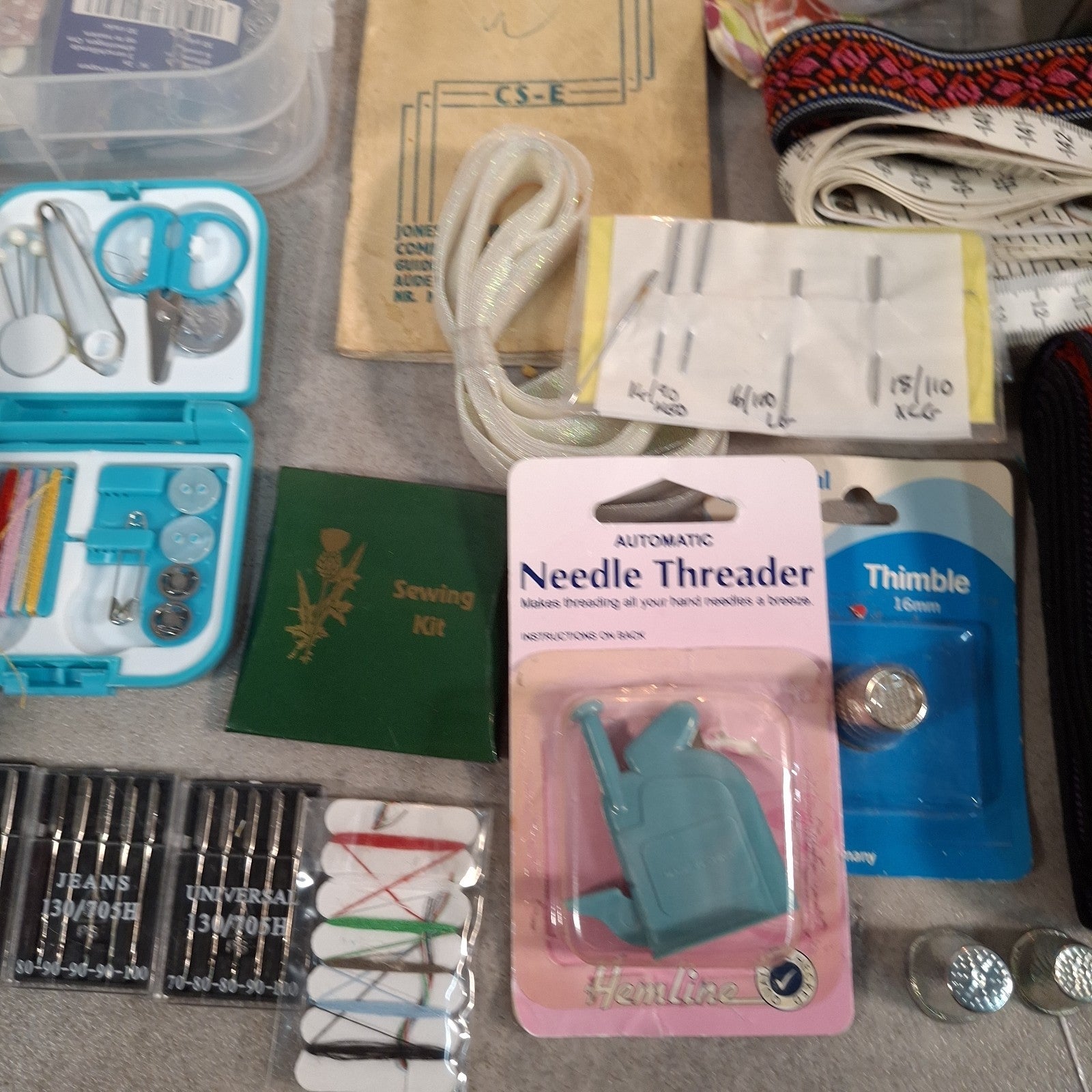 Sewing Machine Jones CS-E Cylinder Shuttle & Case + Manual Plus Extras Vintage