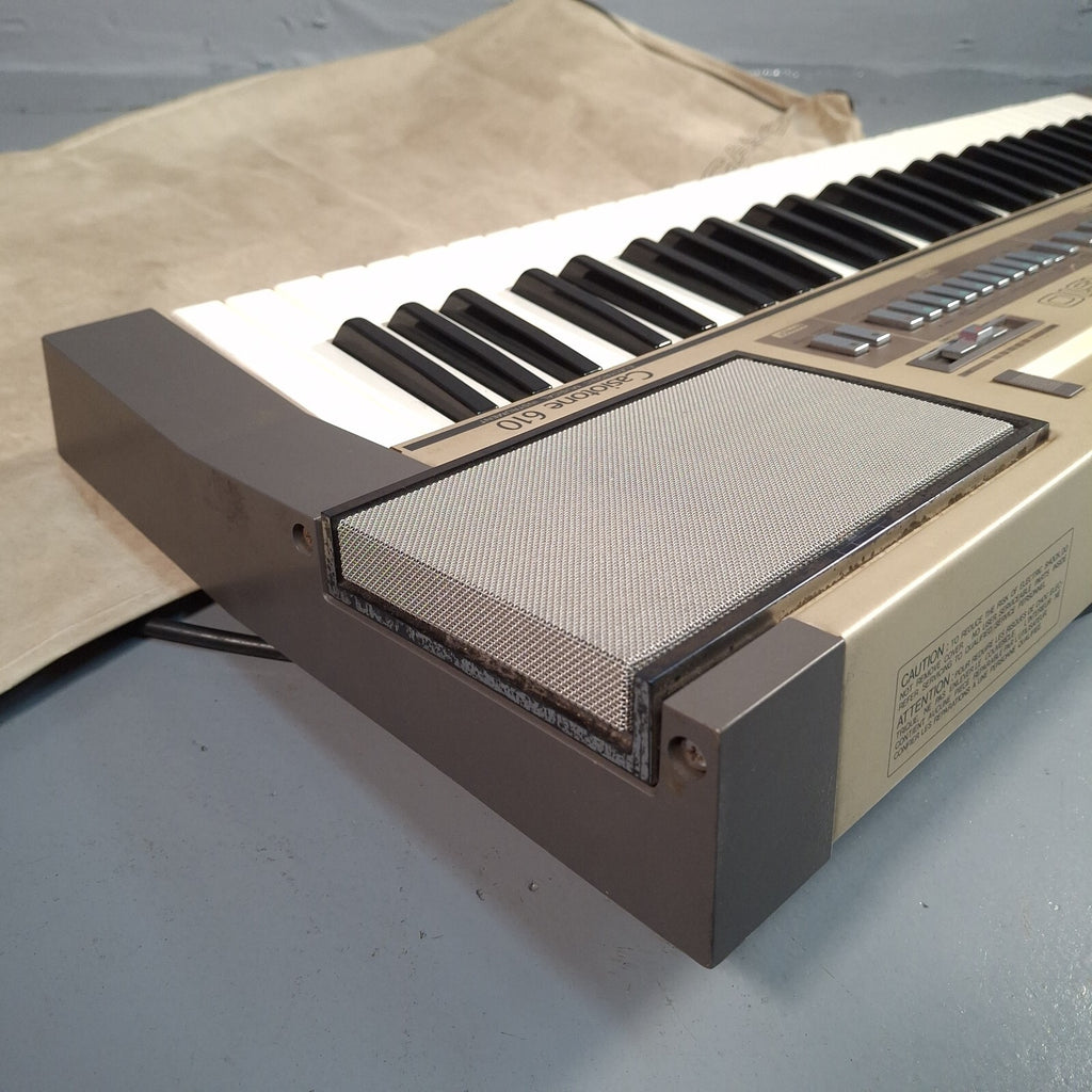 Rare VTG 1983 Casio Casiotone 610 Electronic Musical Keyboard Metal + Receipt