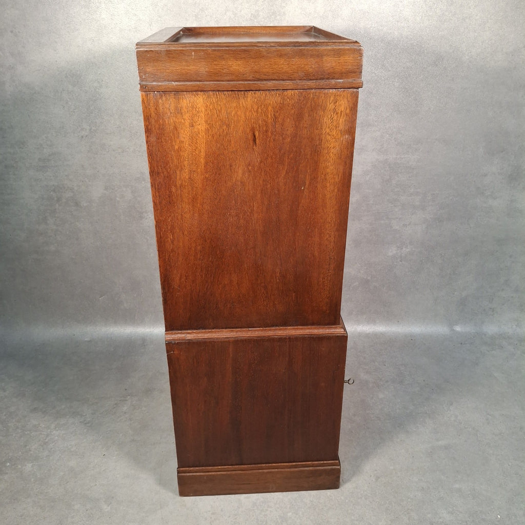 Antique Mahogany Side Cabinet Green Felt Drawer Early 20thC Smoker’s / Music VTG