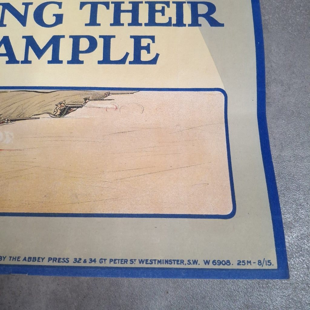 Very Rare Original 1915 WW1 British Propaganda Recruitment Poster Single Men