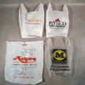 Vintage Carrier Bags Set of 4 - Morrisons, Argos, Sainsbury's, Plymco - 1990s/2000s - Prop / Collector - Used