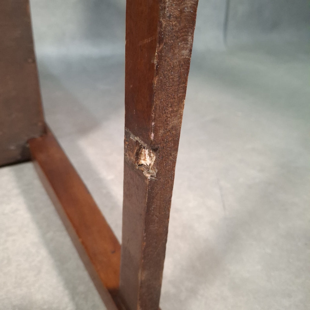 Piano Vanity Table Stool Wooden with Storage Upholstered Seat Mid Century