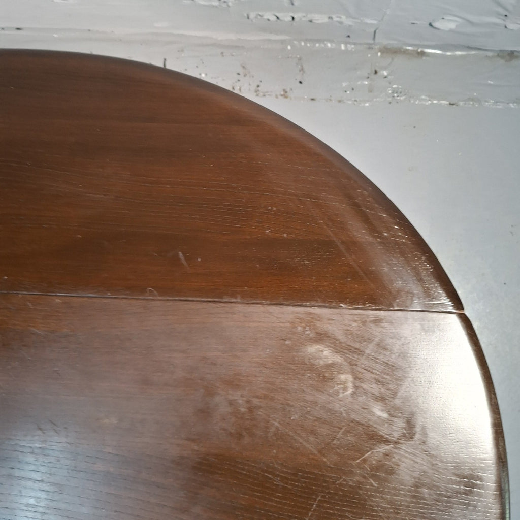 Ercol 506 Drop Leaf Supper Table | Elm Top & Beech Legs | Old Colonial | Vintage | Used