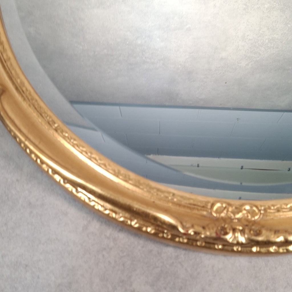 Rococo Style Wall Mirror Gold Colour Frame Vintage Oval 66cm x 56cm