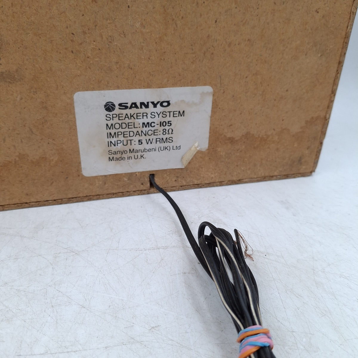 Sanyo MC-105 Passive Bookshelf Speakers - Pair - 8Ω 5W RMS - Made in UK - Vintage - Used