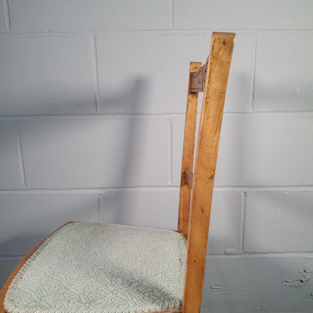 English Country Chair Turned Legs Occacional Bedroom Chait Seat Vintage