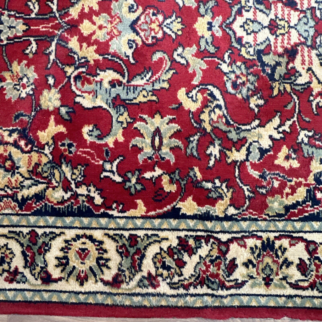 Louis de Poortere Kandahar Wool Rug - Red Traditional Persian Floral Design - 68x35" - Used