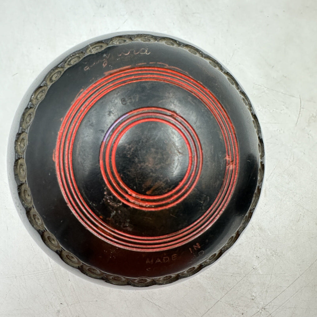 Thomas Taylor Lignoid Lawn Bowls - Size 4 - Pair - BCB Stamp - Made in England - With Carry Bag - Pre-Owned
