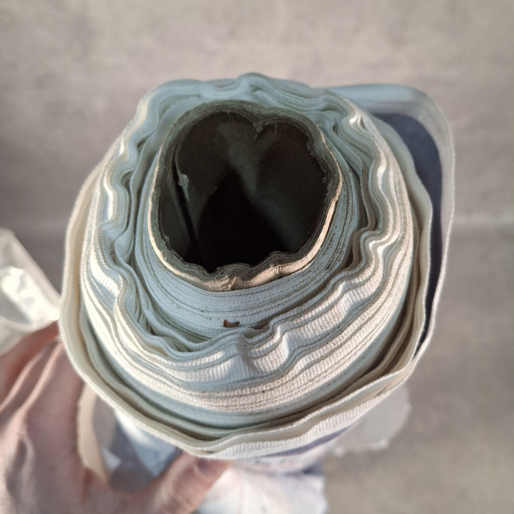 John Wilman 'Lyon Exclusive' Upholstery Fabric Roll – Jacobean Floral, Slate Blue | Unused