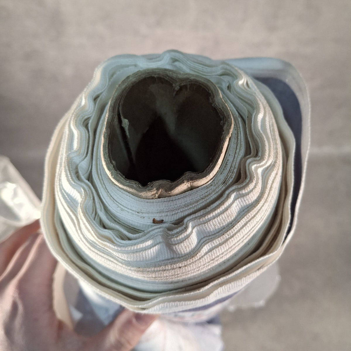 John Wilman 'Lyon Exclusive' Upholstery Fabric Roll – Jacobean Floral, Slate Blue | Unused