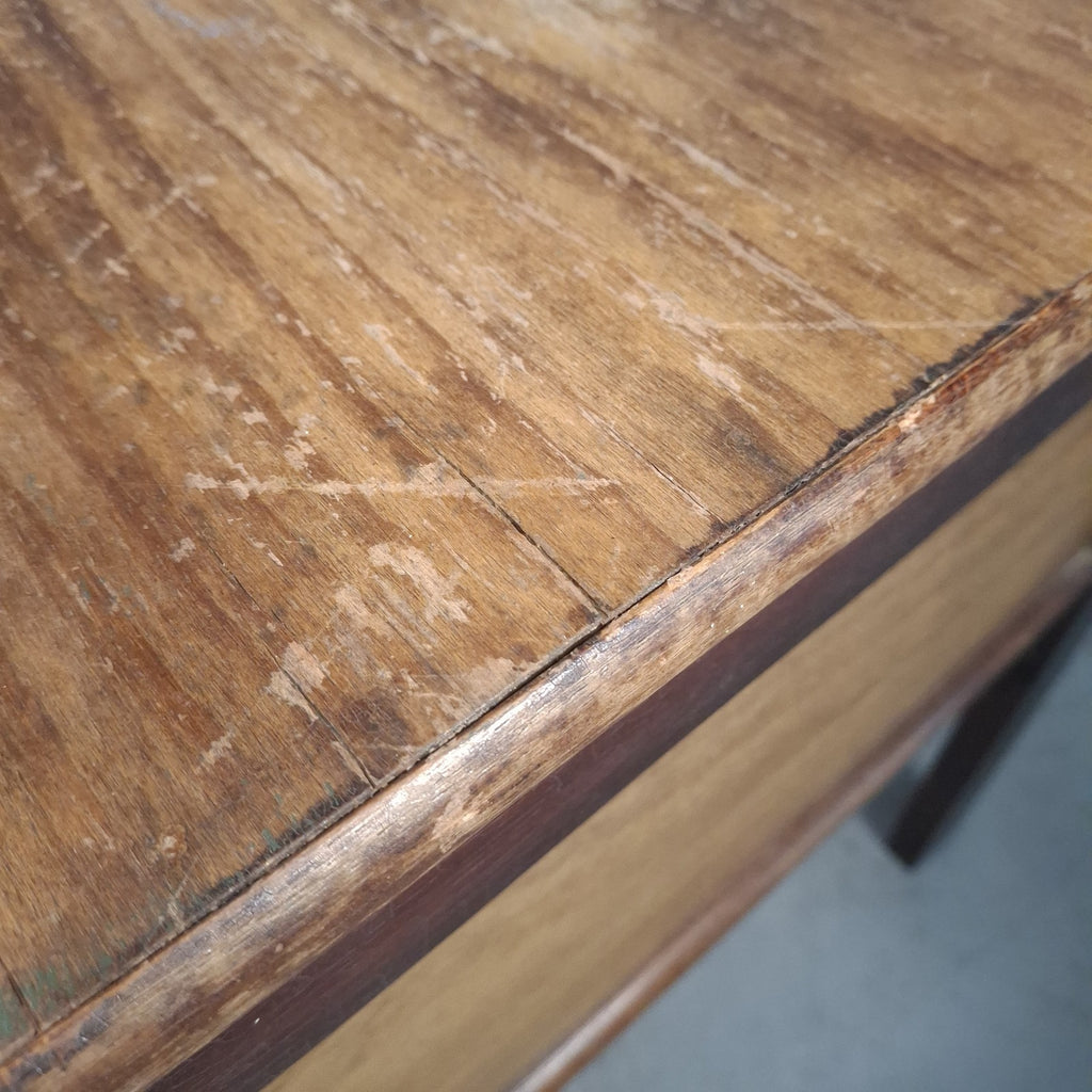 Vintage Oak Arts & Crafts / Art Deco Style Sewing Box Work Table | Used | Restoration Project