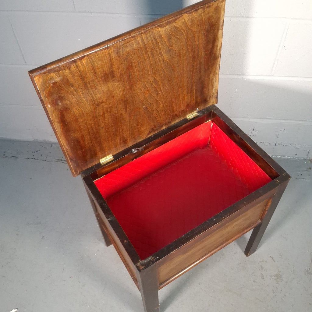 Vintage Oak Arts & Crafts / Art Deco Style Sewing Box Work Table | Used | Restoration Project