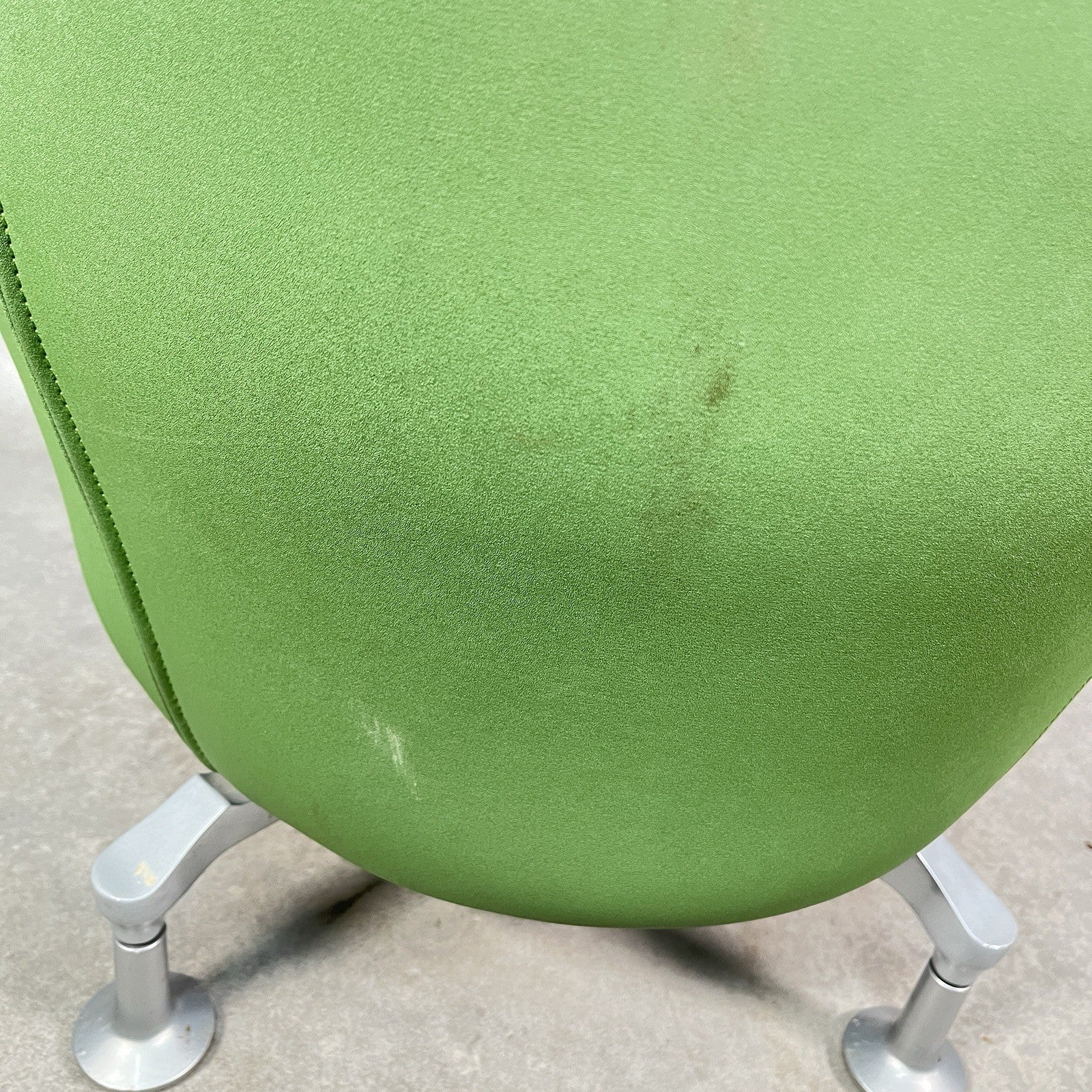 Orangebox POINT-S Soft Seating Ottoman | Green Fabric | Aluminium Legs | 2012 | Used | UK Made