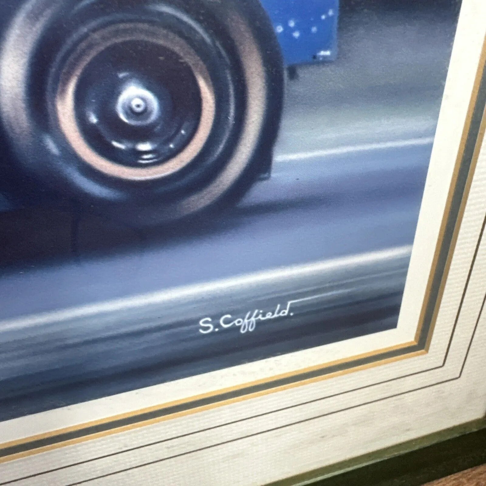 Formula 1 Print Damon Hill 1996 World Champion by Artist Stuart Coffield Framed