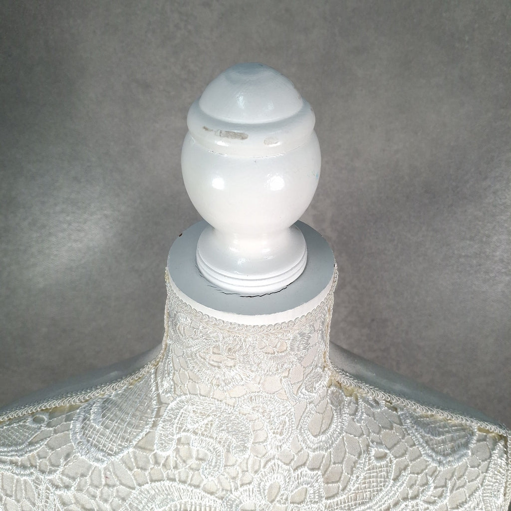 Dressmakers Mannequin Display Lace Covered Female Stand White Shabby Chic