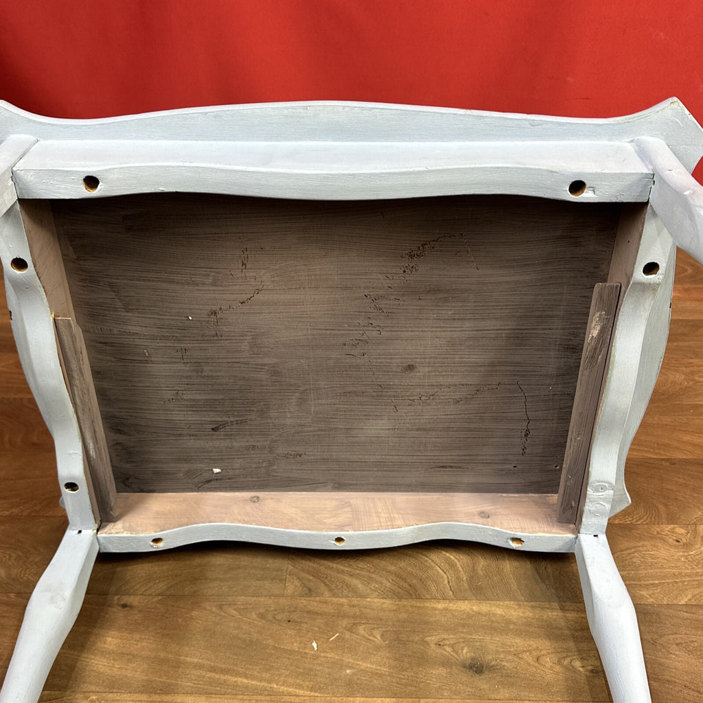 Tiled Top Mosaic Side Table Baby Blue Home Made Custom Table