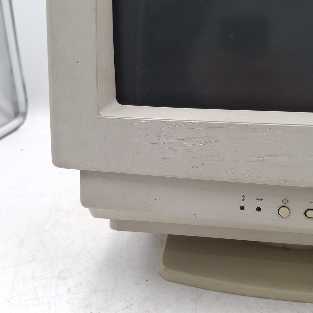 Apricot XJ54137 13" Colour CRT VGA Monitor - Spares or Repairs, Blank Screen Fault, Retro Prop, Used