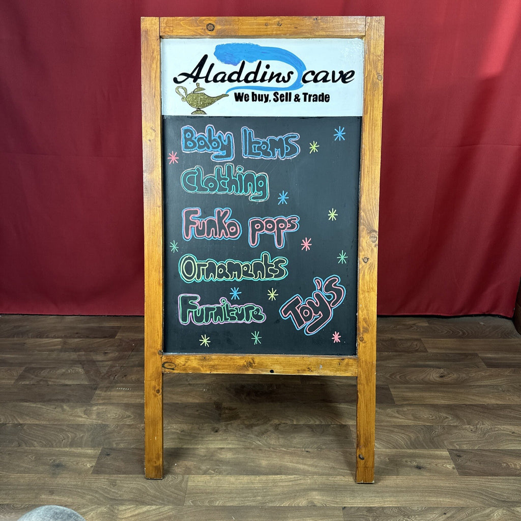 Shop Sign Advertising Display Cafe Store Double Sided Notice Chalk Board