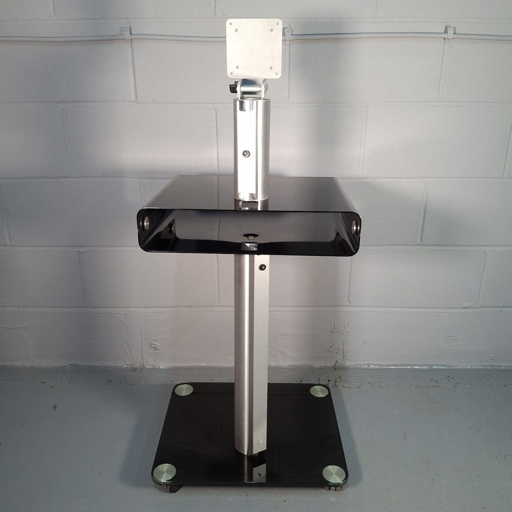 Spectral Designer TV Stand on Wheels | Glass Shelves | Black | Used | Pre-Owned