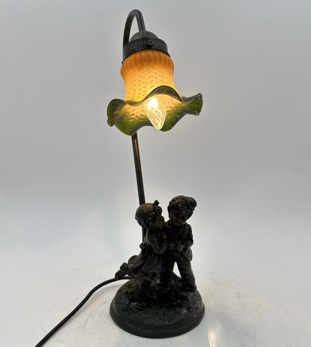 Table Lamp Widdop Bingham Young Love Glass Tulip Shade Vintage 2000