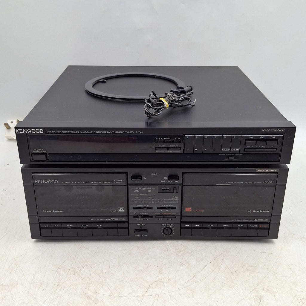 Kenwood X-5WX Double Cassette Deck & T-7LC Tuner | Faulty | Spares or Repair | Used