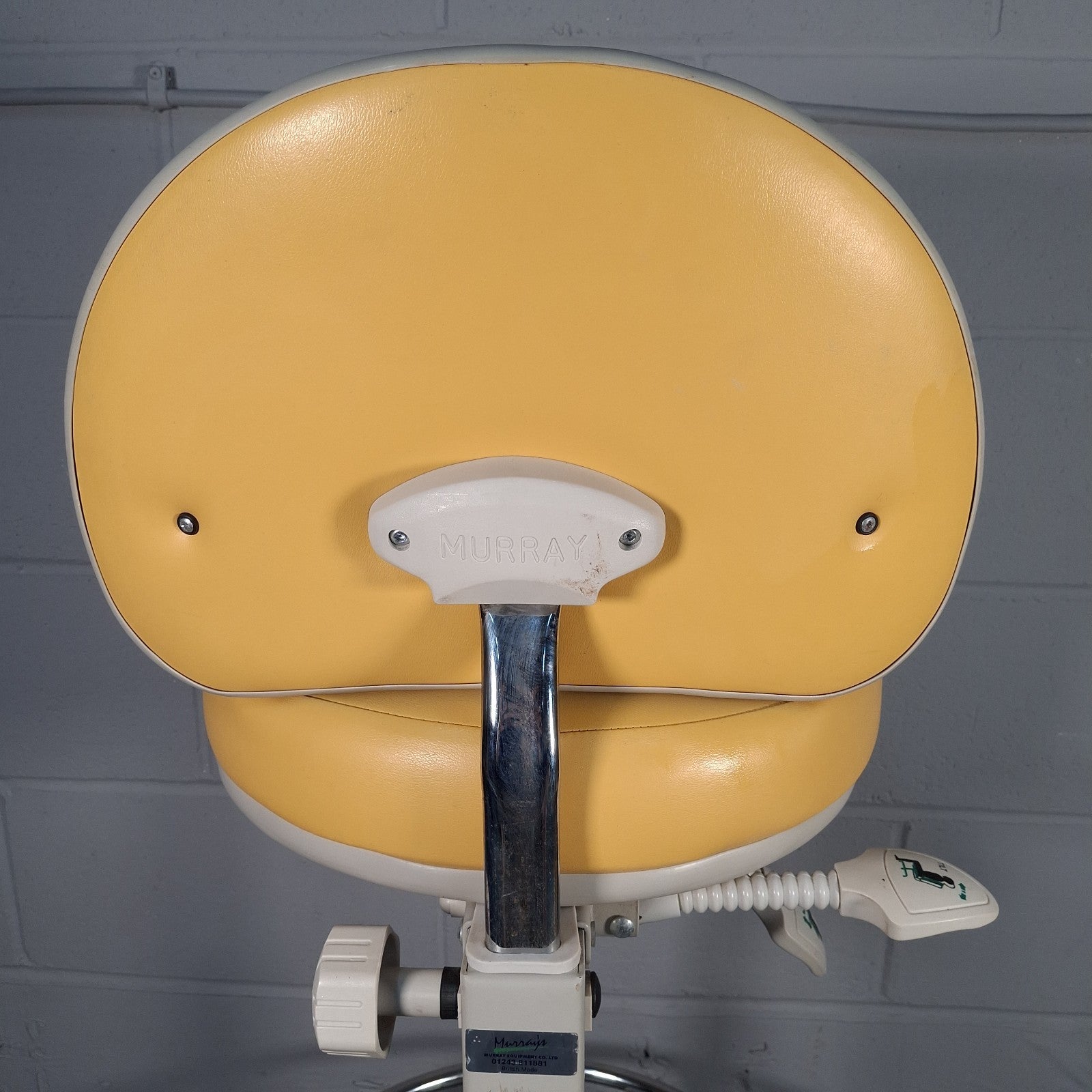 Murray HADV GN Dentist Stool Chair Hydraulic Swivel Yellow