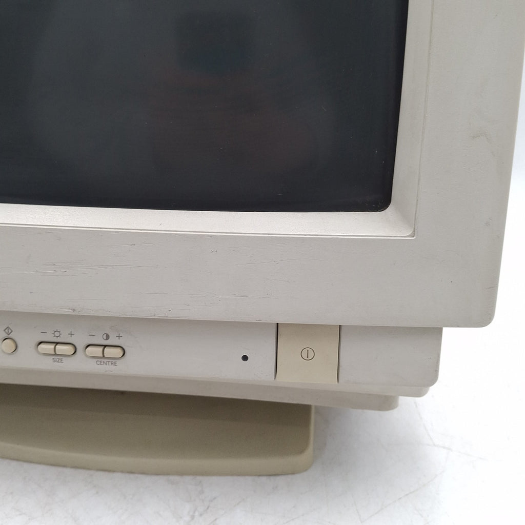Apricot XJ54137 13" Colour CRT VGA Monitor - Spares or Repairs, Blank Screen Fault, Retro Prop, Used