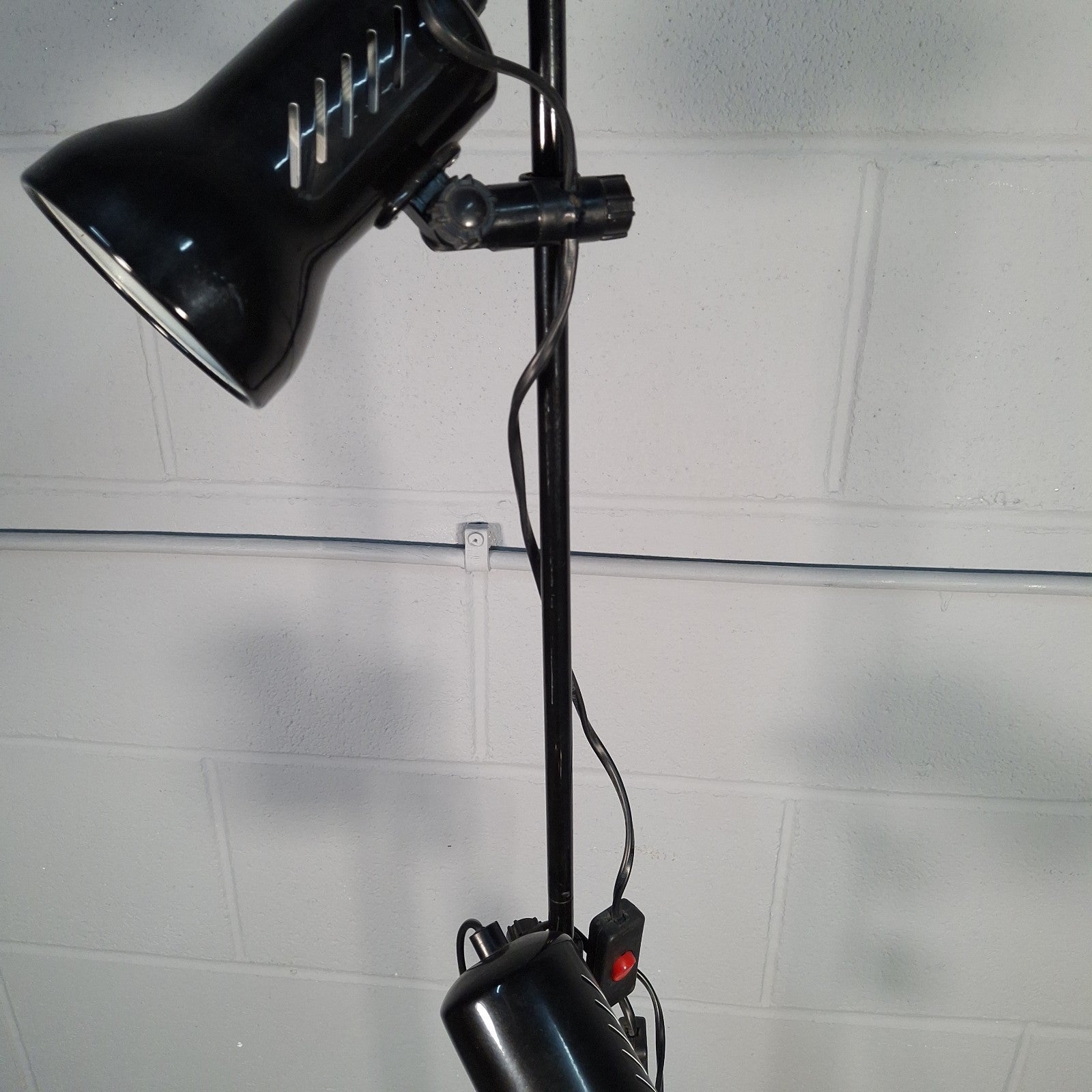 Adjustable Twin Spot Light Floor Standing Lamp Black Retro